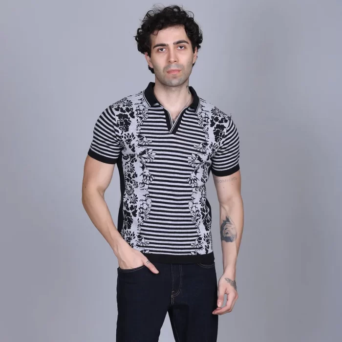 DZANT Designer Knit Polo Tee – Elevate Your Wardrobe