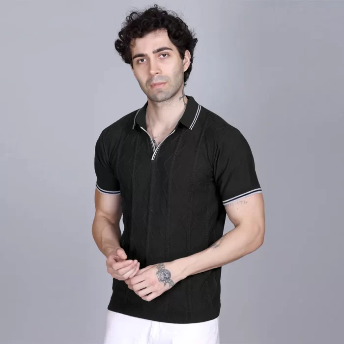 DZANT Weekend Wear Knit Polo T-Shirt – Relaxed & Stylish Look