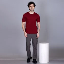 Classic Round Neck Cotton T-Shirt - Plain, Soft & Durable - Image 4